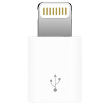 USB手机数据/充电线转换头 安卓转苹果转接头 适用于iPhone7P/7/6S/6SPlus/6/6P/ipad(白色)