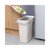 卫生间厨房缝隙垃圾桶 家用无盖塑料压圈垃圾桶 长方形夹缝垃圾桶(白 色)