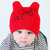 milkyfriends可爱宝宝胎帽春秋冬男女儿童帽卡通小猫套头帽婴儿帽(红色 均码0-12个月（45-50CM）)