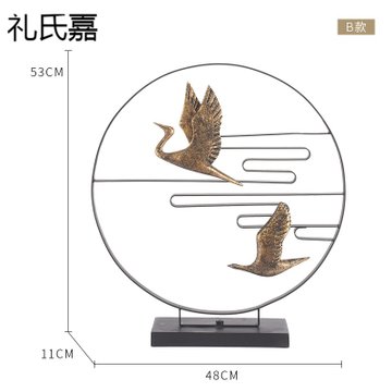 现代新中式禅意摆件创意客厅玄关茶室内书房家居软装饰品摆设大雁南飞