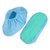 谋福 加厚型防静电胶底鞋套 可多次水洗 重复使用 涤纶长丝 透气 防滑鞋套防尘保暖(蓝色 L)