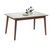 北欧火山石餐桌椅组合现代简约小户型长方形钢化玻璃饭桌椅4-6人(1.4米餐桌)