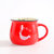 早餐杯大容量燕麦片马克杯陶瓷家用水杯带勺大肚杯子可爱(红色大号早餐杯-单杯(图案随机))