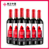 奥兰 小红帽干红葡萄酒 西班牙原瓶进口整箱半甜型红酒 6支装(六只装)