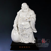中国龙瓷 弥勒佛像高档陶瓷工艺品高档商务礼品家居装饰瓷器摆件德化白瓷ZGB0079