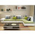 现代简约布艺沙发可拆洗大小户型转角客厅多人沙发组合家具(绿色 单位+双位+贵妃位3.2米)