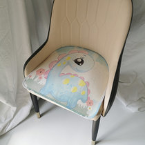 夏款冰丝卡通马蹄形U型菠萝皮餐椅垫 粉色化妆沙发椅清凉半圆坐垫(爱美恐龙)