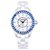 锐力(READ)手表 波西米亚系列白陶瓷石英女表R3002L/S(蓝钻框钻面)