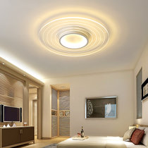 2020年古娜新款北欧简约现代LED创意个性花朵客厅吸顶灯饰房间卧室灯(哑白+透明 直径62cm双色分段)