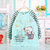 水晶绒宝宝菠萝罩衣长袖防水反穿衣婴幼儿画画衣儿童吃饭围裙7649(绿色 90)
