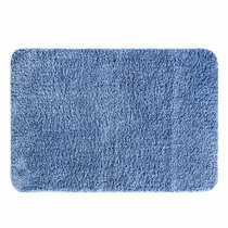 斜月三星浴室地垫吸水防滑卫生间脚垫地毯通用【50*80厘米】蓝色地垫蓝 柔软舒适 吸水防滑