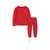巴拉巴拉儿童空气棉内衣套装冬女童保暖内衣中大童秋衣秋裤棉(165cm 中国红)