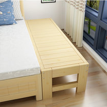 包邮床架加宽床加长实木床松木床架单人床儿童双人床拼接床可定做(不带 长200.宽30.高可定（无护栏）)