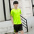 凯仕达短袖t恤男士套装潮流夏季2018新款运动圆领透气男装LWQ01-1(男款-荧光绿 M)