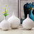 欧式时尚简约陶瓷素烧花瓶现代家居装饰品花插摆件 白色石榴瓶
