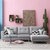 双虎家私 北欧粉色网红沙发 客厅转角现代简约整装1+2+3组合519(519B雅致灰 双扶手三人位)