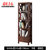 美式实木书架落地家用现代简约儿童书柜置物架书房组合客厅展示柜(深胡桃色。50*31*175CM（包安装，收货后联系客服）)