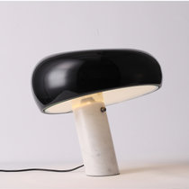 意大利flos史努比台灯蘑菇头大理石艺术台灯卧室床头书房台灯(黑色 D280*H260 mm)