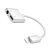 苹果7/8/X耳机转接头 转接线二合一充电听歌通话线控 ipad iphone8 iphone7plus转换器线分线器(3.5mm+Lighting接口)