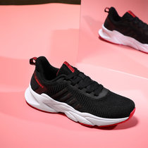 金帅威女鞋运动鞋女跑步鞋2021新款网面透气休闲慢跑鞋旅游鞋子WJ1057(黑色 39)