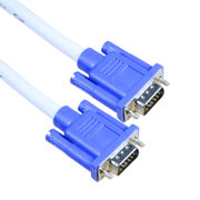 宏影(HONGYING) VGA数据线 3+6线芯 带屏蔽网双磁环 针/针 电脑连接电视机(白色 5米)
