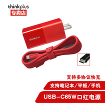 联想ThinkPa口红电源适配器多功能快充X1 X13 X280 X395/T490 T14 L13(红色Type-C65W口红电源套装 版本1)