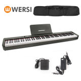 Wersi BX-5 88便捷式重锤数码钢琴儿童成人专业练习考级钢琴，(黑色 便携式钢琴)