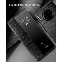 华为mate30pro手机壳+水凝膜 Mate30 Pro防摔保护套5G智能休眠唤醒翻盖全包商务皮套(图2)