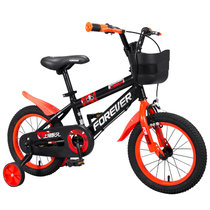 永久 （FOREVER）儿童自行车男女款小孩单车脚踏车儿童自行车宝宝童车12寸、14寸、16寸(黑橙色 14寸)