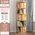旋转书架360度儿童落地书柜简易简约置物收纳学生绘本卧室角落架(【升级加大】五层榉木色)