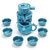 懒人自动茶具套装家用客厅简约现代陶瓷茶壶办公室泡茶功夫茶杯(石纹釉自动茶具蓝色)