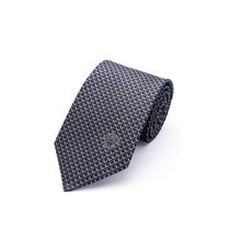 意大利 Versace 范思哲 绅士品质灰色真丝男士商务领带(深灰色)