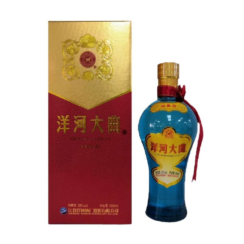 国美酒业 洋河大曲38度新天蓝白酒500ml【图片 价格