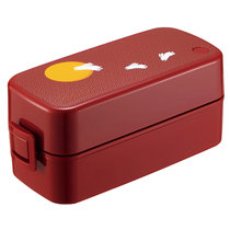 阿司倍鹭ASVEL日本双层饭盒便当盒日式餐盒可微波炉加热塑料分隔餐盒男女00980088红 620ml