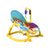 婴儿摇椅 可啃咬多功能轻便电动摇椅 现代简约环保安抚椅儿童摇摇椅C148(黄色 快递送货)