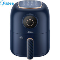 美的（Midea）空气炸锅大容量电炸锅煎炸锅多功能家用薯条机无油炸智能厨房 蓝色3升KZ30E101-ALI(蓝色 默认版本)