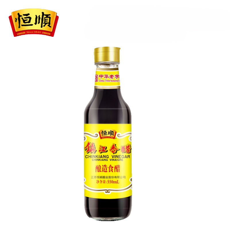 恒顺香醋550ml出口品质原金梅镇江特产香醋纯粮酿造食醋炒菜凉拌
