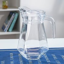 无铅玻璃杯子ins风金边创意高颜值网红杯水杯家用待客微波炉耐热(六棱水壶（1300毫升）)