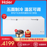 Haier/海尔 BC/BD-720HCZ冰柜商用冷柜720升大容量卧式大型冷藏冷冻柜单温柜深冷速冻(白色 BC/BD-720HCZ)