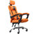 【京好】现代简约环保办公椅电脑椅家用可躺搁脚网布老板椅子E142(橘色钢制脚 7天内发货)