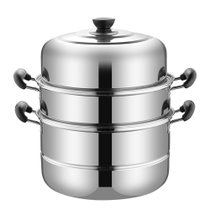 卡凡洛(Kaflo) 加厚不锈钢蒸锅汤锅具馒头蒸格蒸笼二2层三3层电磁炉通用(三层)