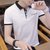 男短袖t恤潮流2018韩版纯棉v领青少年夏季男士修身青年个性印花潮10(499 均码)