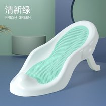 婴儿浴盆躺托支架防滑垫浴网浴床通用浴架新生儿宝宝洗澡座椅7ya(折叠浴床绿色（)