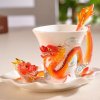 景德镇沁玉陶瓷 咖啡杯 婚庆系列 情侣对杯 龙凤呈祥(龙杯)
