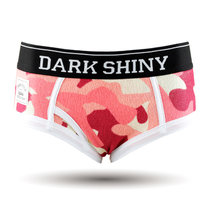 DarkShiny 舒适毛巾绒布 个性橘色迷彩 女式三角内裤「LBOC12+LBOC14」(红色 L)