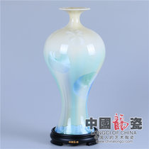 花瓶摆件德化陶瓷开业工艺礼品客厅办公摆件中国龙瓷25cm美人瓶(山水结晶)JJY0073