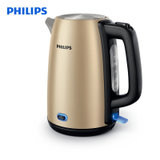 飞利浦（Philips） 电水壶 家用保温食品级不锈钢1.7L大容量烧水壶防干烧热水壶金属色 HD9356/98