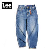LEE女士牛仔裤 舒适高腰老爹裤LWZ4113ZJ70U(蓝色 25)