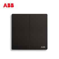 ABB官方旗开关插座面板轩致无框星空黑色系列USB+五孔一开单控双控错位二三插三孔16A电视电话电脑六类网插86型家用(两开多控AF186-885)
