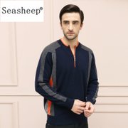 Seasheep 男士羊绒衫 100%山羊绒 时尚*羊绒衫 羊毛衫 针织衫 毛衣91146(175/110# L)